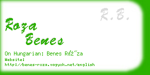 roza benes business card